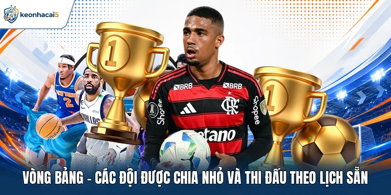 Vòng bảng - Các đội được chia nhỏ và thi đấu theo lịch sẵn